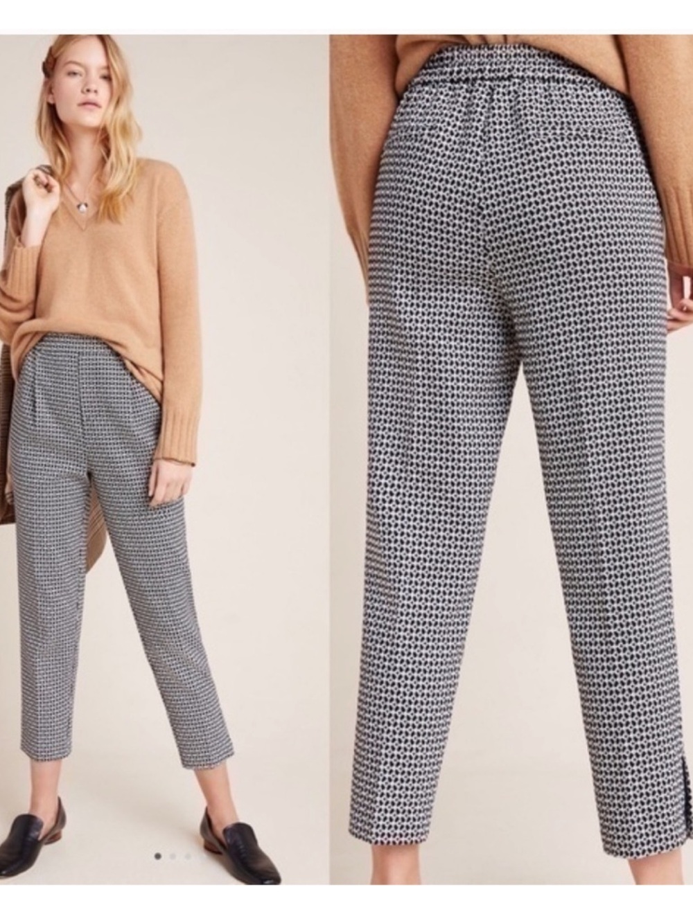 Anthropologie Larkin Tapered Trousers Size: M